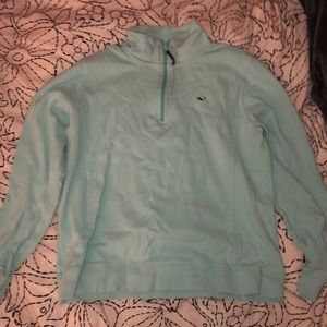 teal vineyard vines zip up
